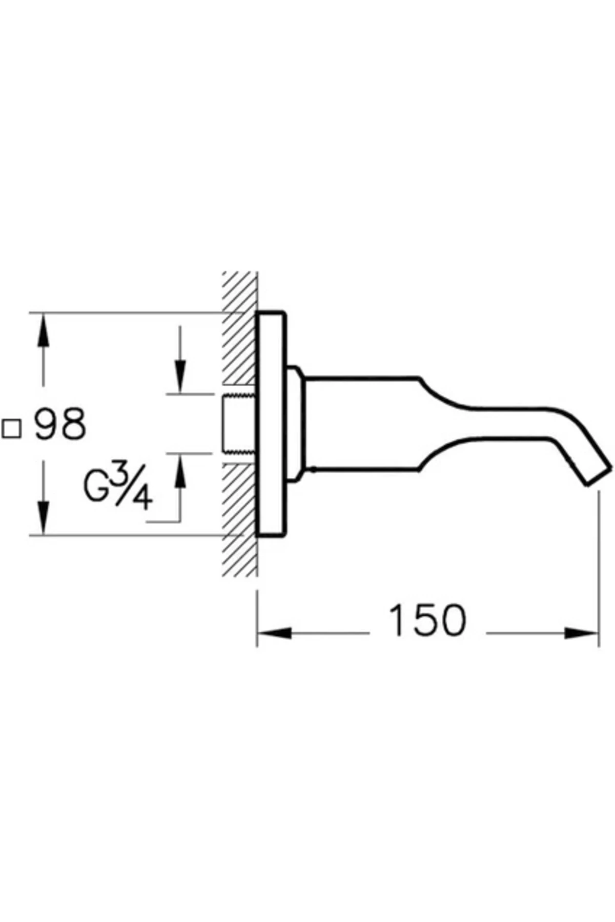 Suit U Çıkış Ucu, Krom A42492