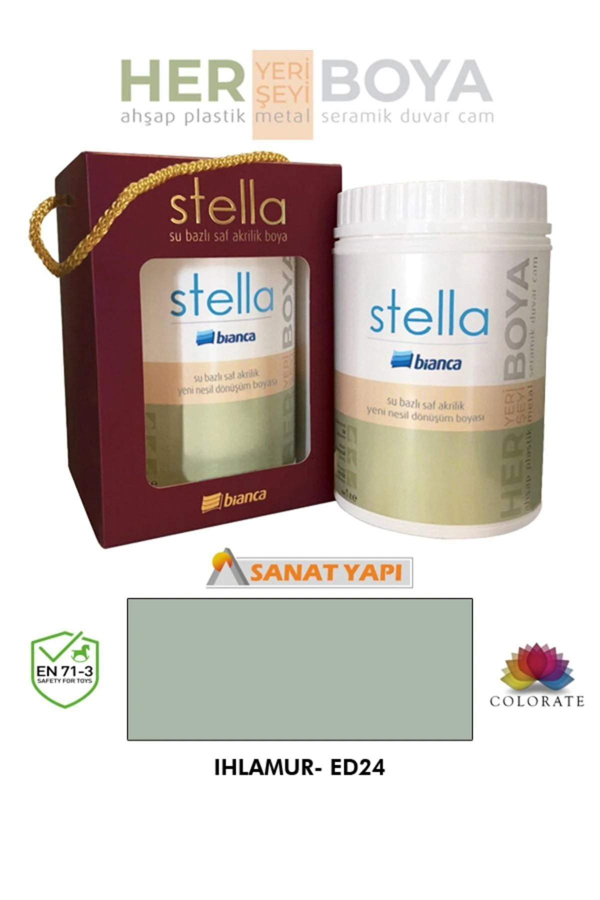 Stella Su Bazlı Saf Akrilik Boya Ihlamur
