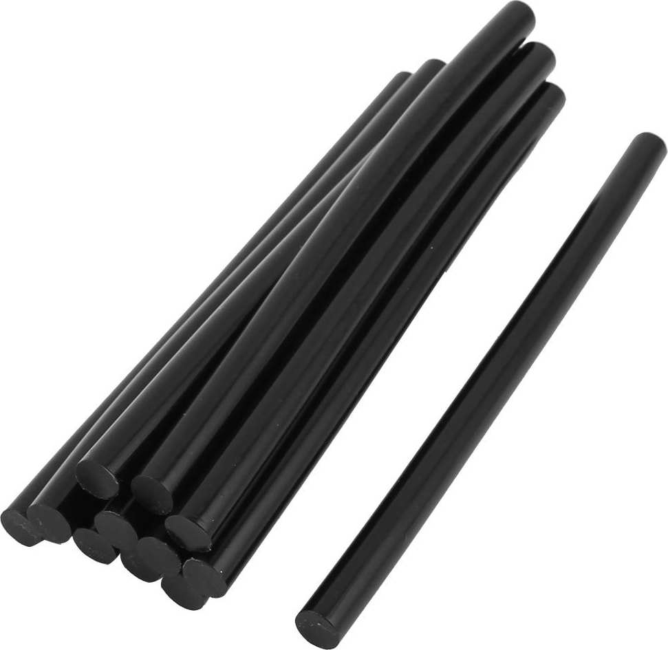 Siyah Silikon 10'lu Sıcak Mum Silikon 11 mm x 30 cm Kalın Silikon