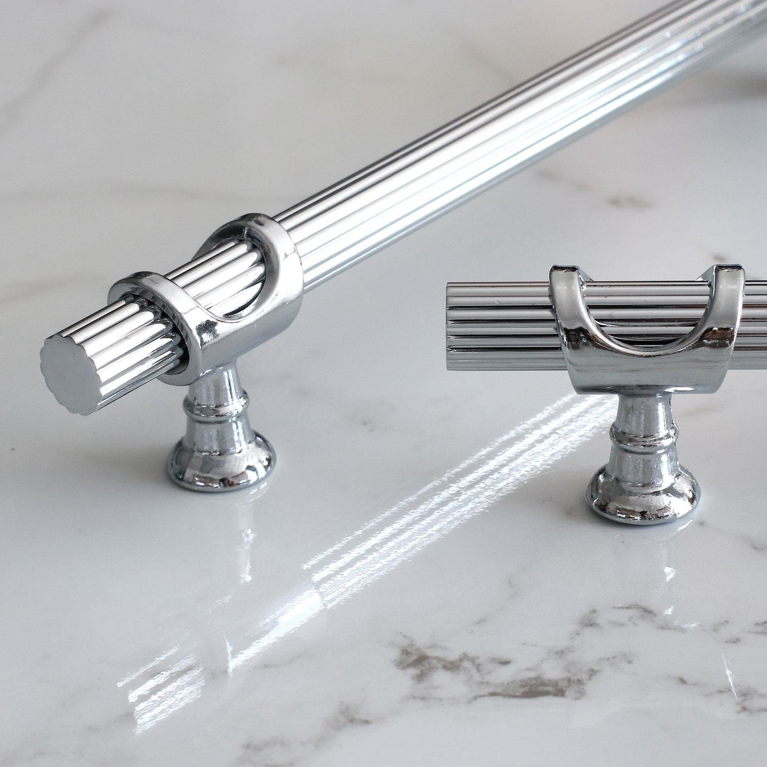 Arsin Krom Metal Kulp 192 Mm-19.2 cm Mobilya Çekmece Mutfak Dolap Dolabı Kapak Kulpları Kulbu Kulpu