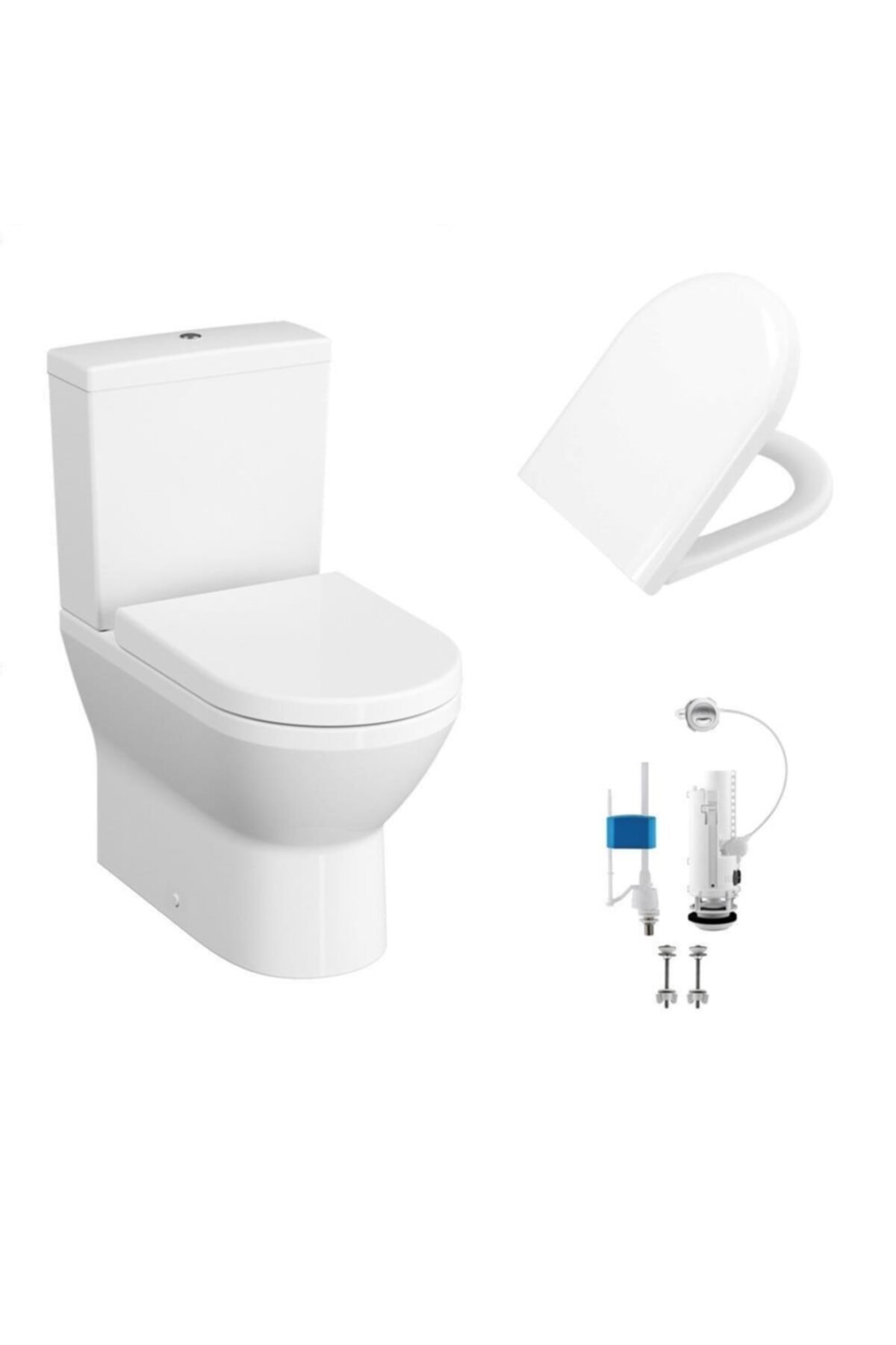 Integra Kanalsız Rimex Klozet+ Duroplas Yavaş Kapak Basmalı İç Takım