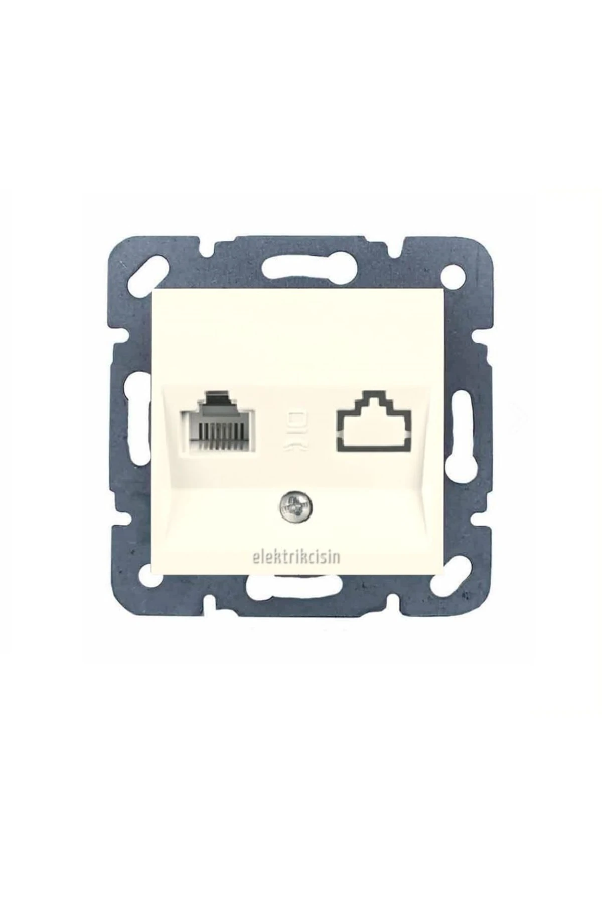 Karre Krem Tekli Data Prizi (rj45) (cat6) (çerçeve Hariç) 1 Adet