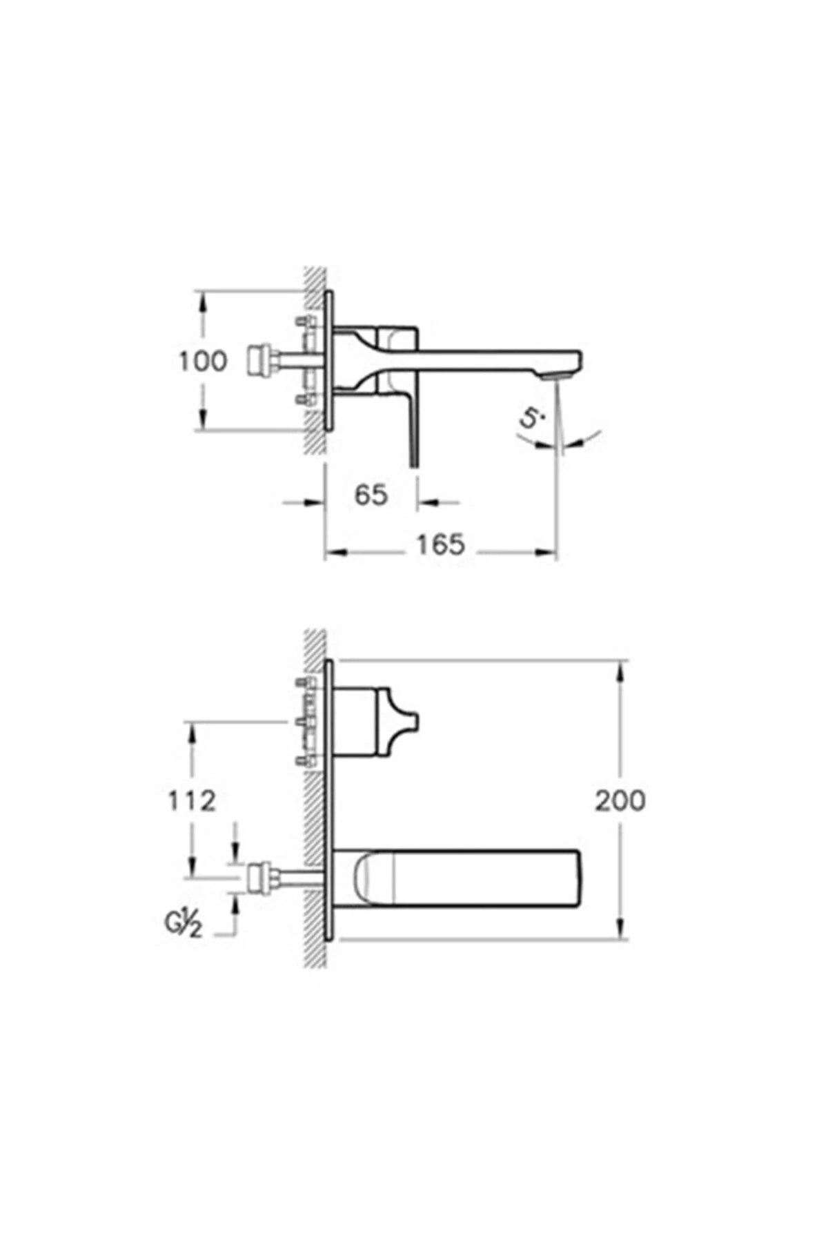 Suit L Ankastre Lavabo Bataryası Krom A42486