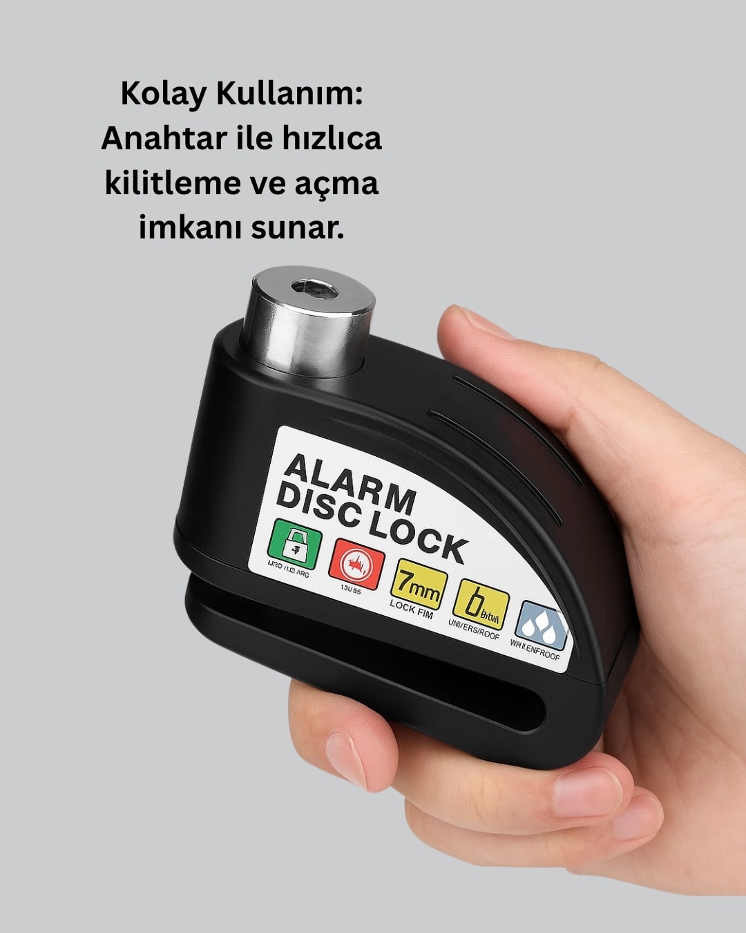 110 Db Alarm Disk Kilidi Motosiklet Scooter Bisiklet Güvenlik