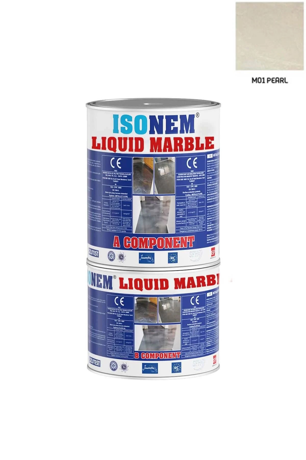 İsonem Liquid Marble Sıvı Mermer 5 kg M01 Pearl