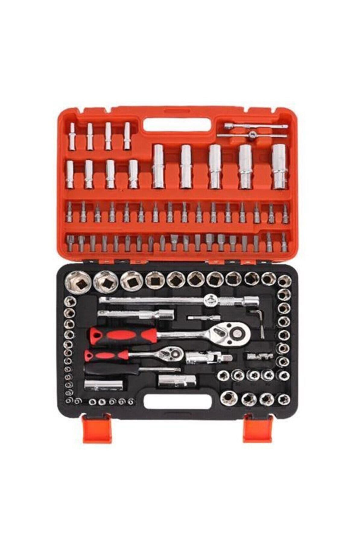 108 Pcs Crv Çeliği Profesyonel Parlak Lokma Takımı 1/2-1/4 (108 Parça)