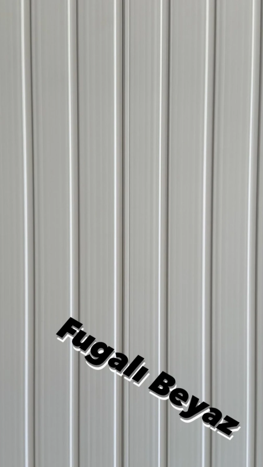 Plastik Lambri Fıgalı Beyaz 25 cmX 1 mt (2,5 Metrekare)