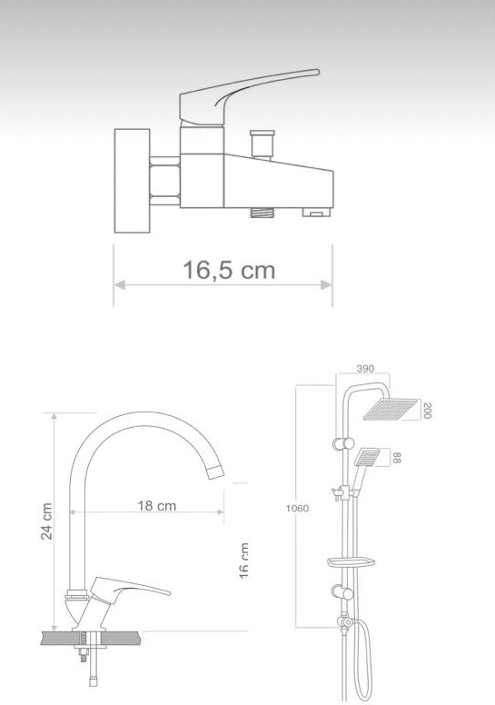 Beyaz Banyo Batarya Seti