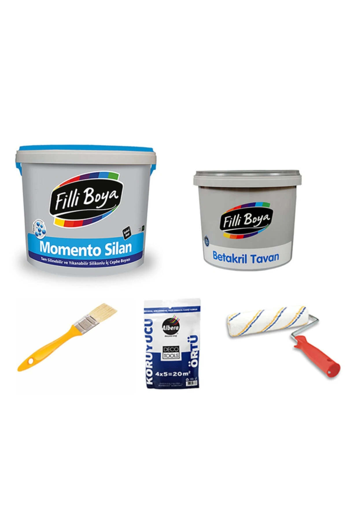Filli Momento Silan Iç Cephe Duvar Boyası 15 Lt + Tavan Boyası 10 Kg + Set Renk: Opal