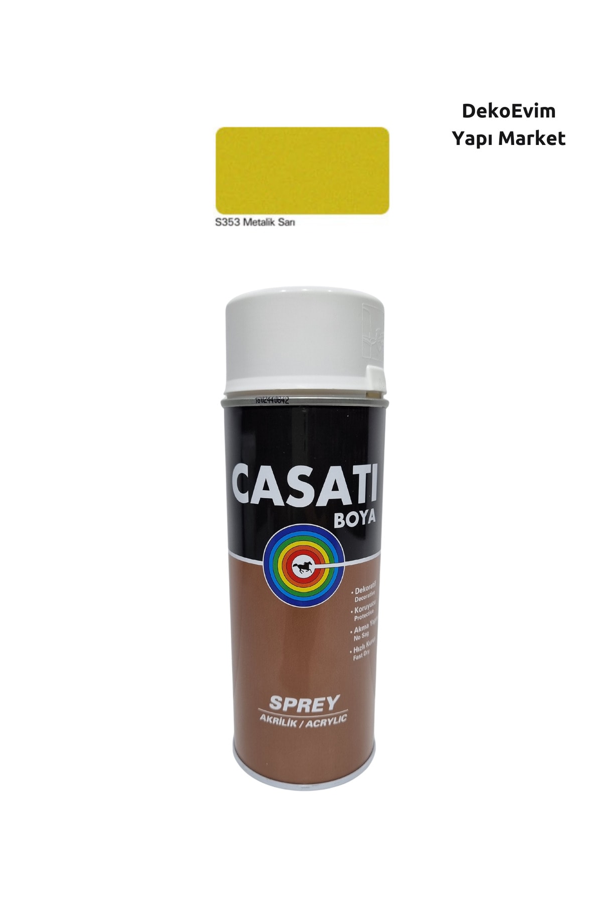 Sprey Boya S353 Metalik Sarı 400 Ml.