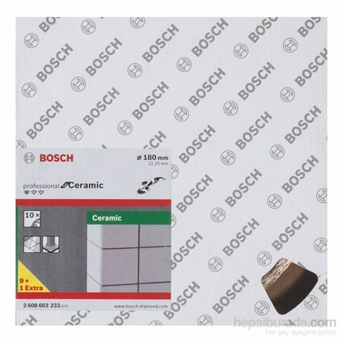 BOSCH - Standard Seri Seramik İçin Elmas Kesme Diski - 9+1 Set - 180 X 22,23 X 1,6 X 7 Mm