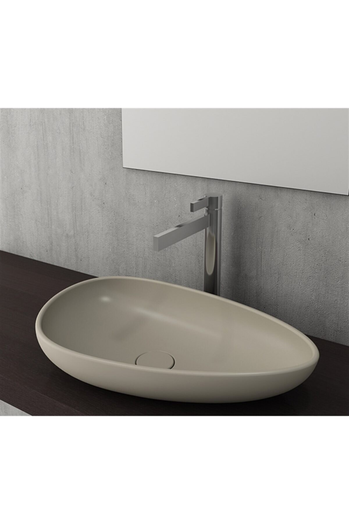 Etna 1114-006-0125 Çanak Lavabo 58 cm Mat Gri