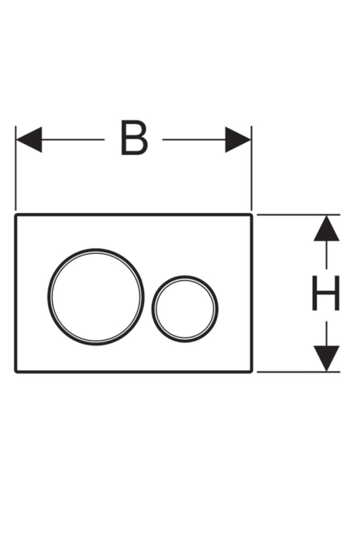 Geberıt Sıgma Kumanda Kapagı Cıft Basmalı Paslanmaz Celık 115.882.sn.1