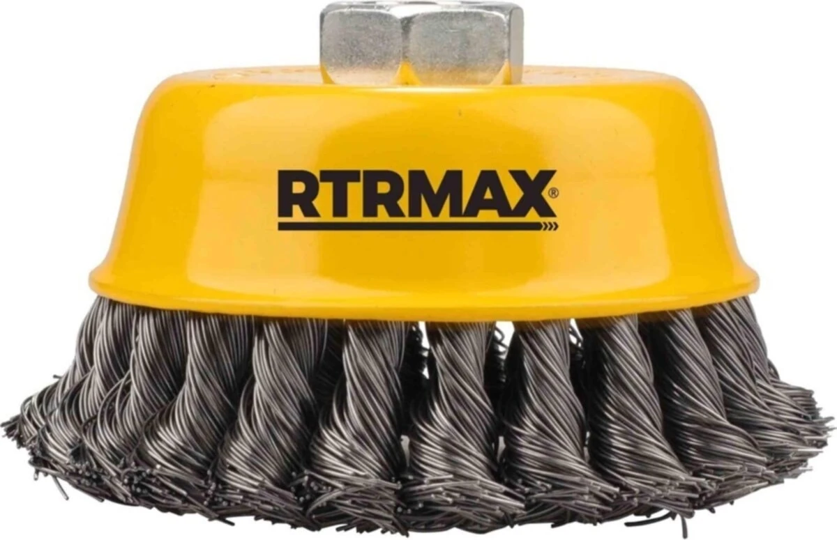 Çanak Tel Fırça Burgulu 80 mm RH22108 (Pas-Tortu-Boya Temizleme)