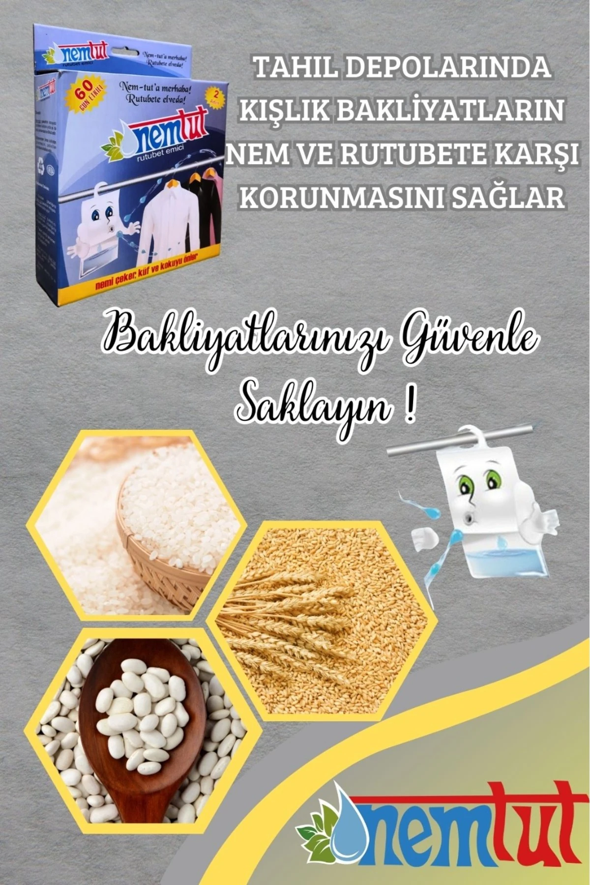 Nem Tutucu Giderici Rutubet Emici Kötü Koku Giderici Küf Ve Korozyon Önleyici 2 Kutu 4 Paket 2 Kg