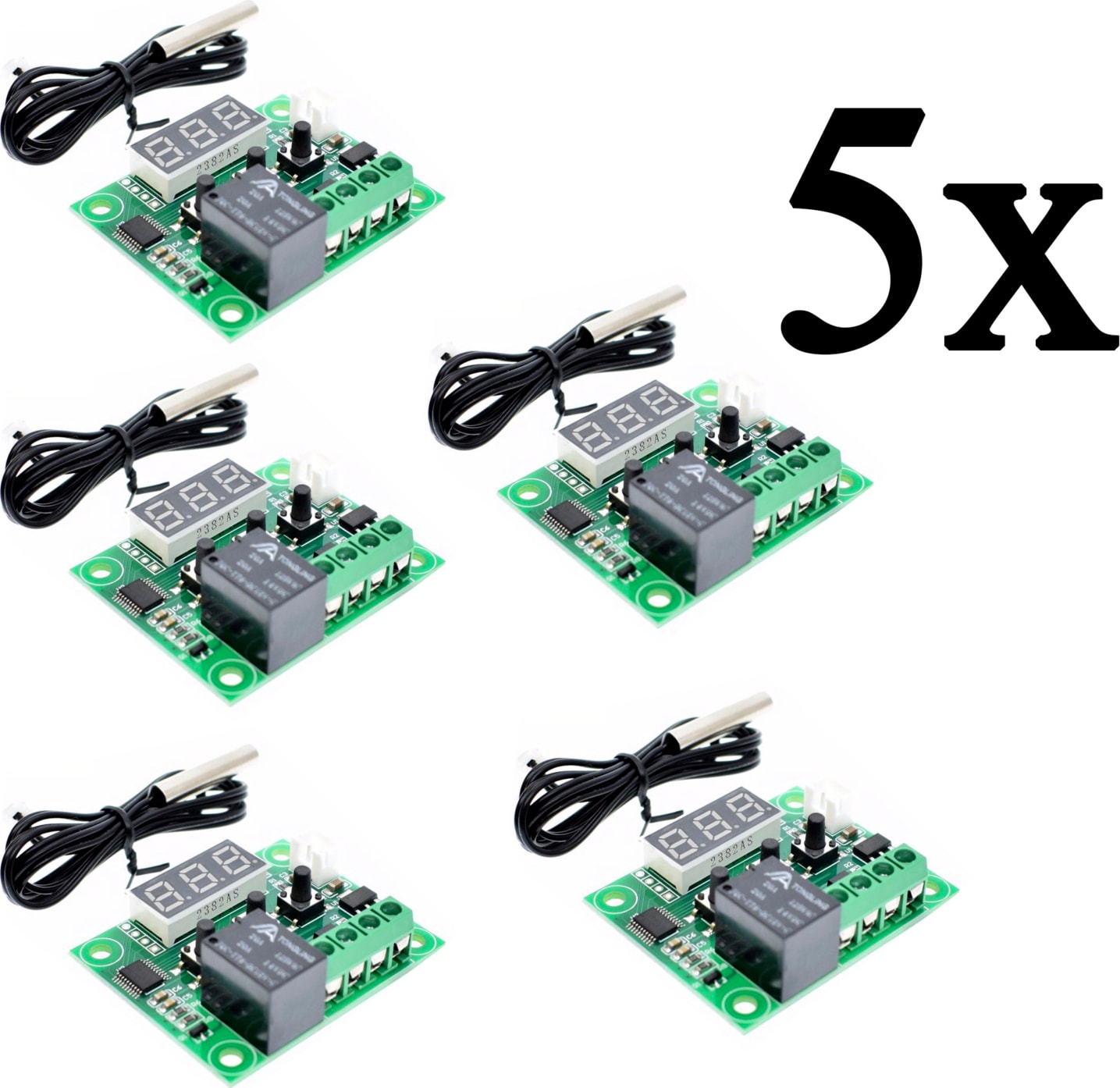 5 Adet Dijital Termostat 12v Akvaryum Kuluçka Buzdolabı thr205-5