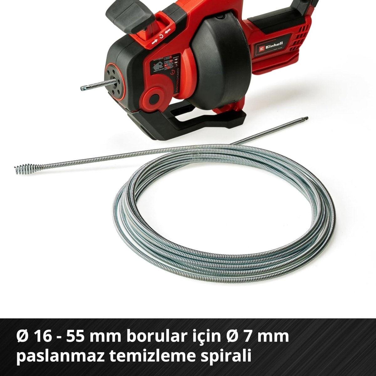 Akülü Boru Açma Makinesi TE-DA 18/760 Li-Solo Power X-Change (18 V, Li-Ion, 7,6 m temizlik spirali, 16-55 mm çapındaki borular için uygun, akü ve şarj cihazı dahil değildir) - 4514160