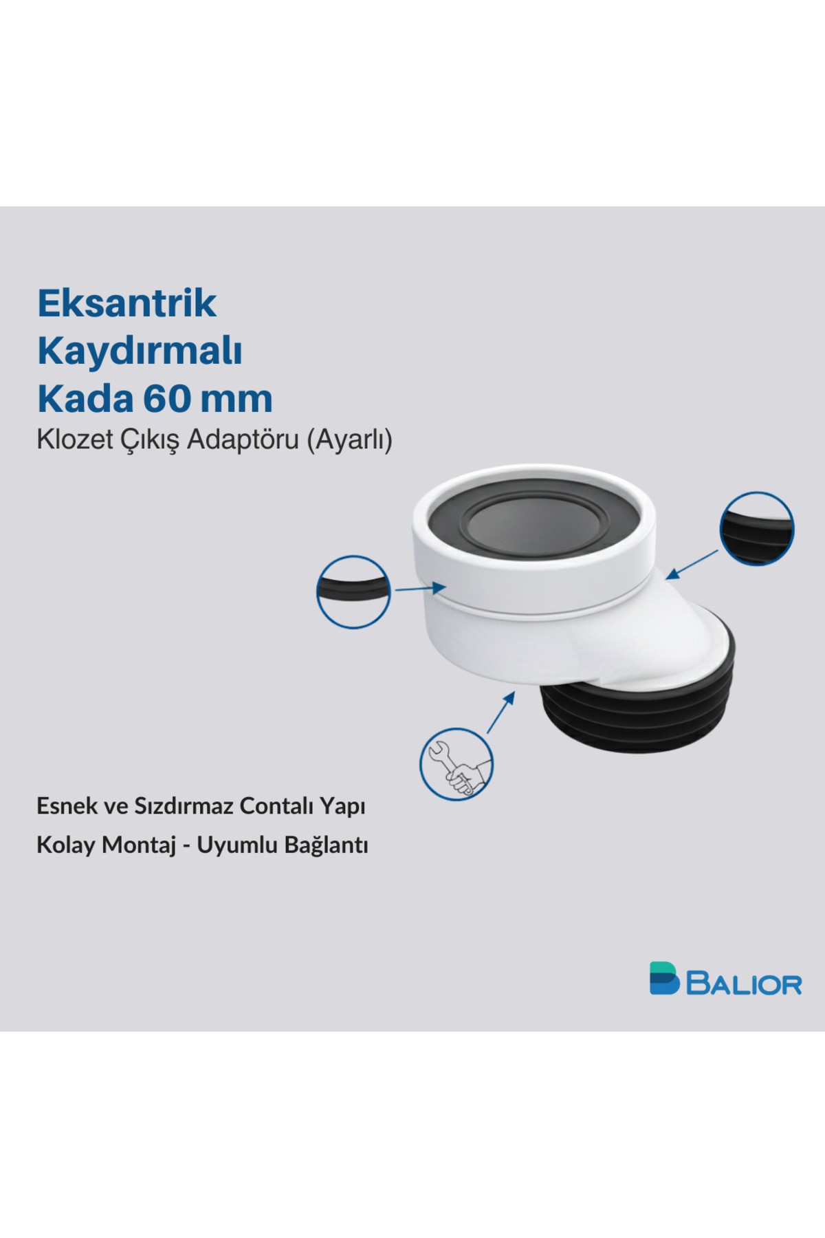KLOZET KAYDIRMA APARATI 60 MM – GİDER YER DEĞİŞTİRME ÇÖZÜMÜ