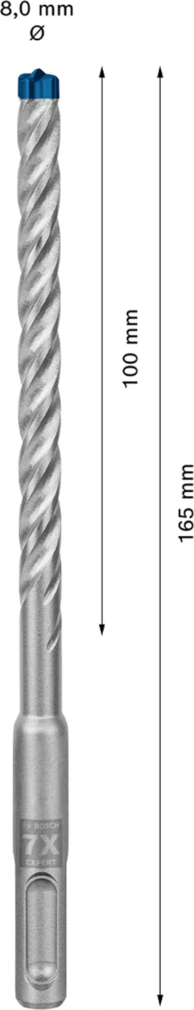 Expert Sds Plus-7x Kırıcı Delici Delme Ucu 8 x 100 x 165 mm