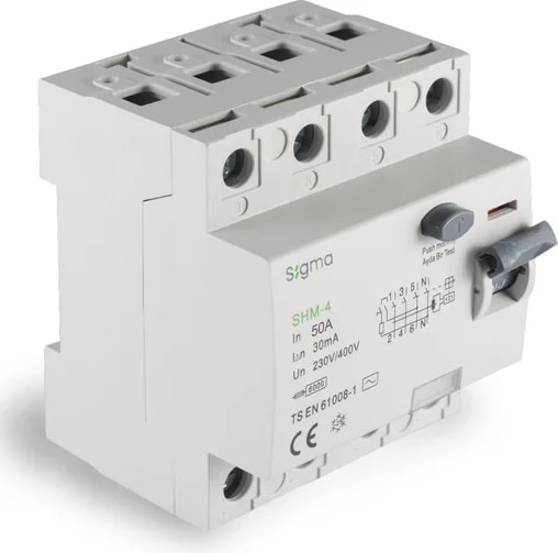SHM4050030-SHM 4p 30MA 50A 6ka Kaçak Akım Koruma Şalteri (Kaçak Akım Rölesi)