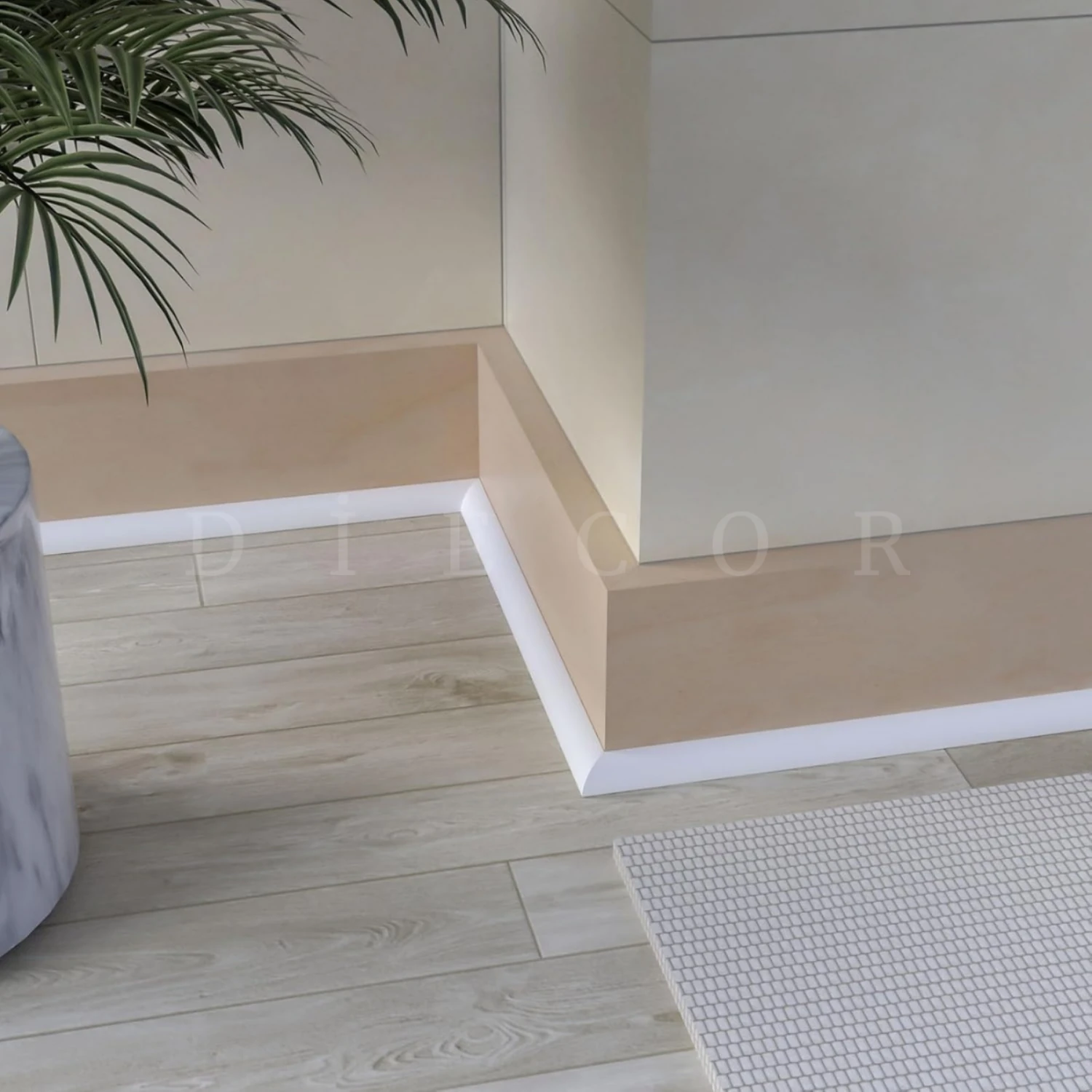 Dekoratif Boyanabilir Süpürgelik 5 Adet 2 cm Polistren Duvar Çıtası