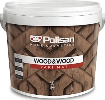 Polisan Wood&Wood Anti Aging Yarı Mat Su Bazlı Ahşap Verniği 2,5 lt