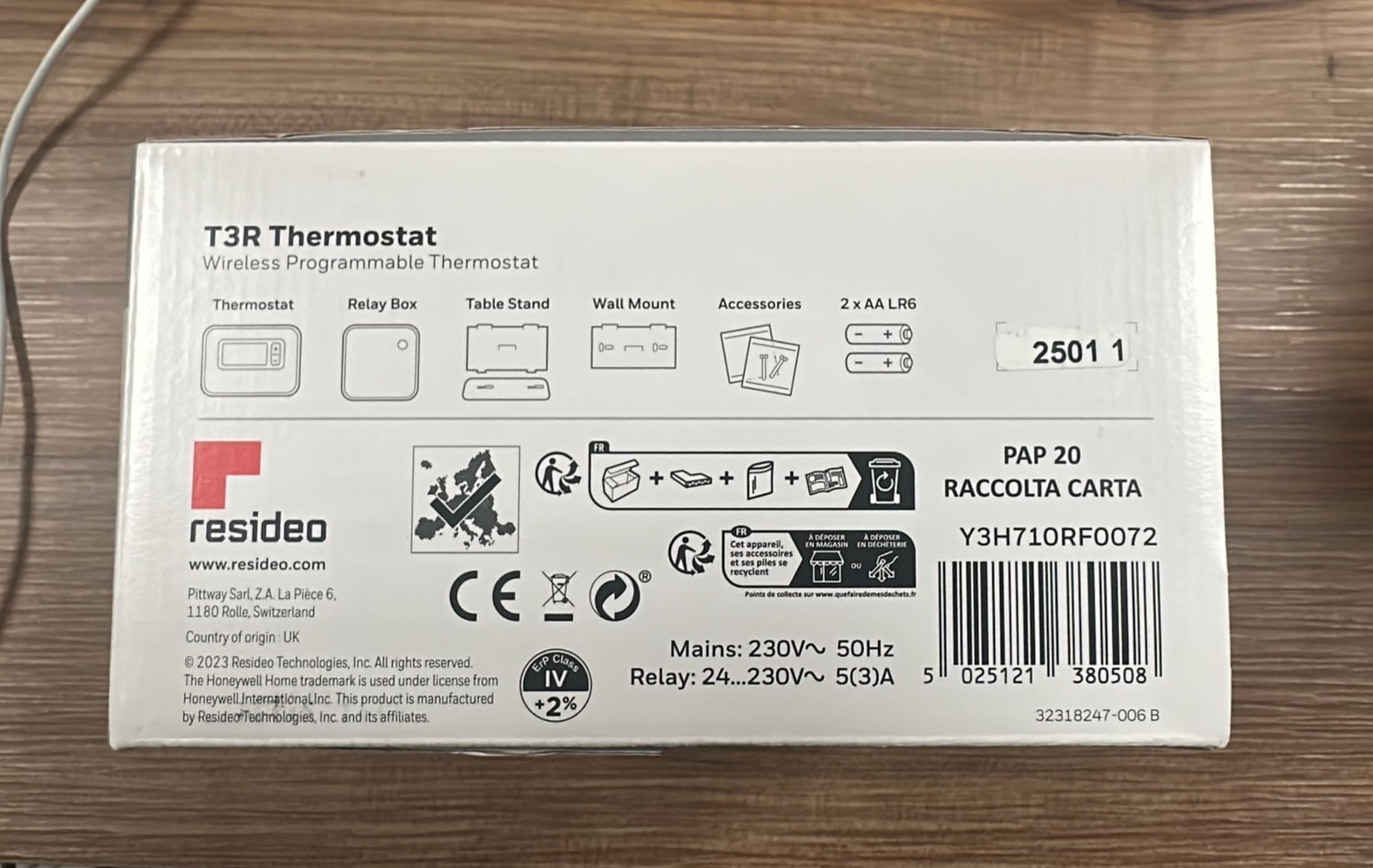 T3R Programlanabilir Kablosuz Dijital Oda Termostatı - Y3H710RF0072