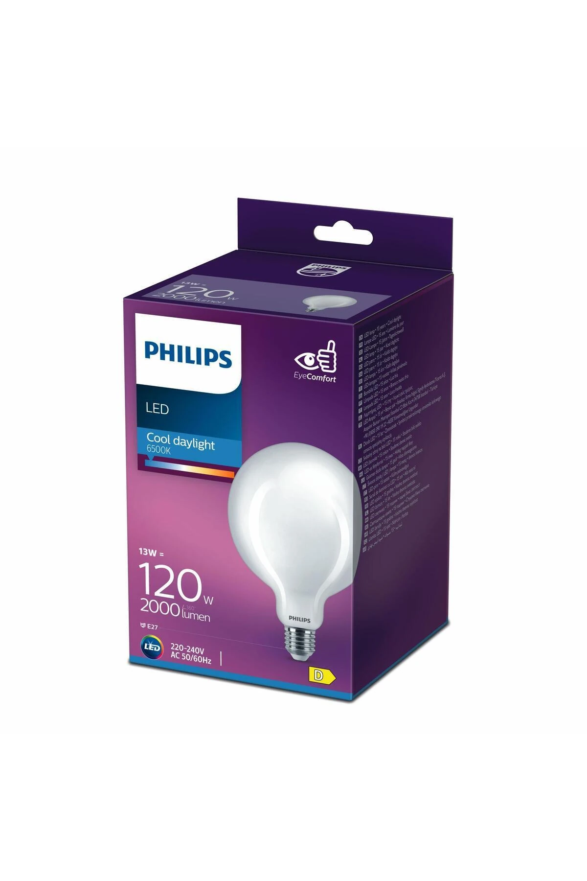 Filament Ampul Buzlu 120 W Beyaz Işık G120 E27