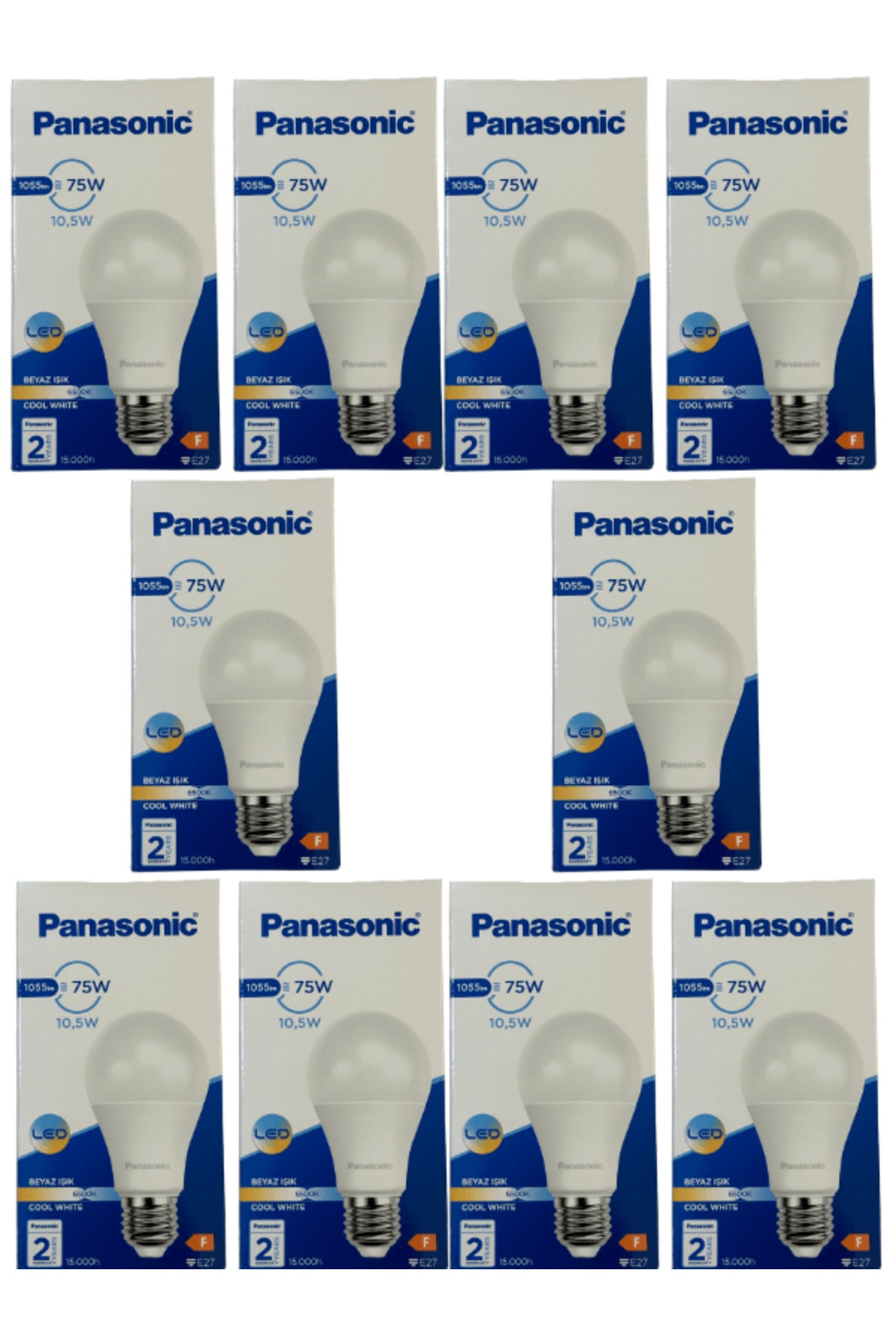 10,5W (75W) 6500K (Beyaz Işık) E27 Duylu Led Ampul (10 Adet)