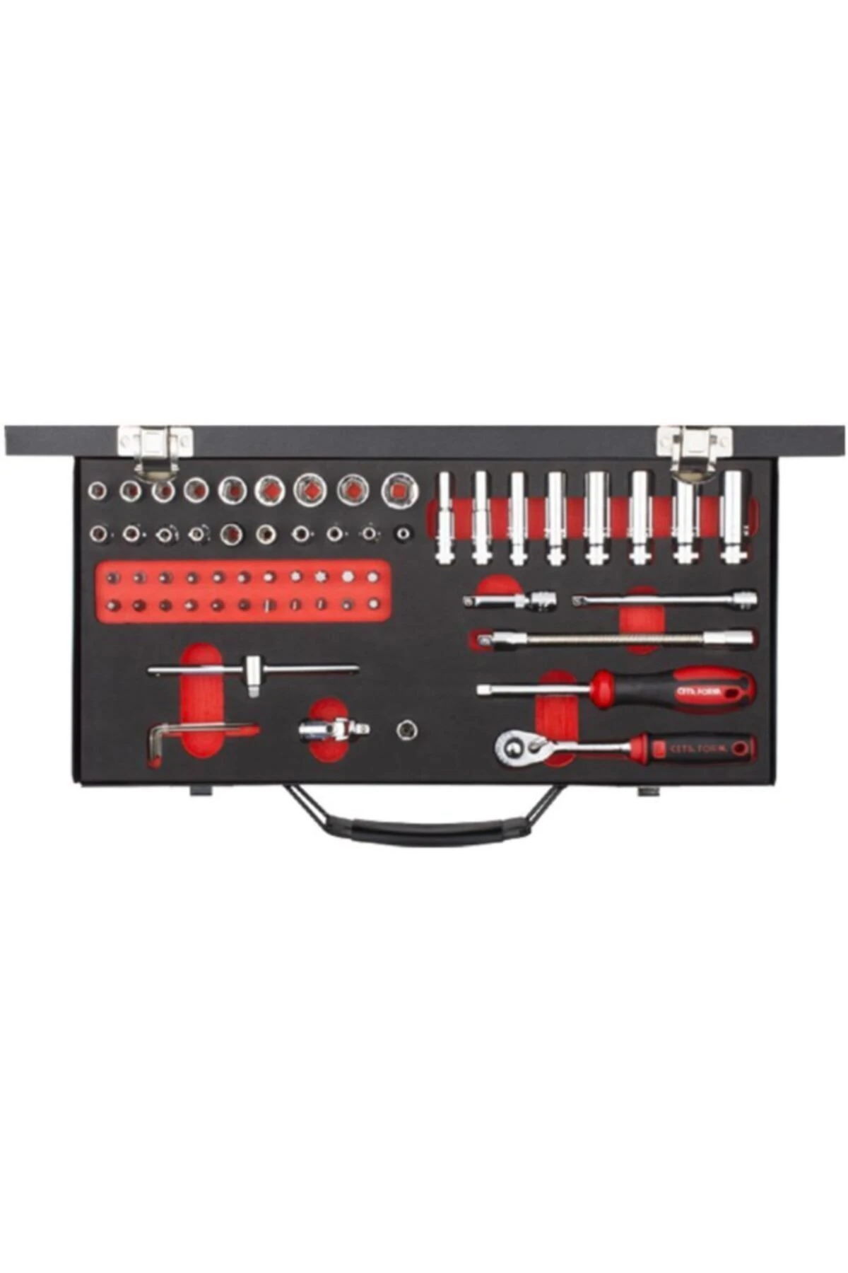 61 Pc, 1/4” 6 Köşe Lokma Takımı