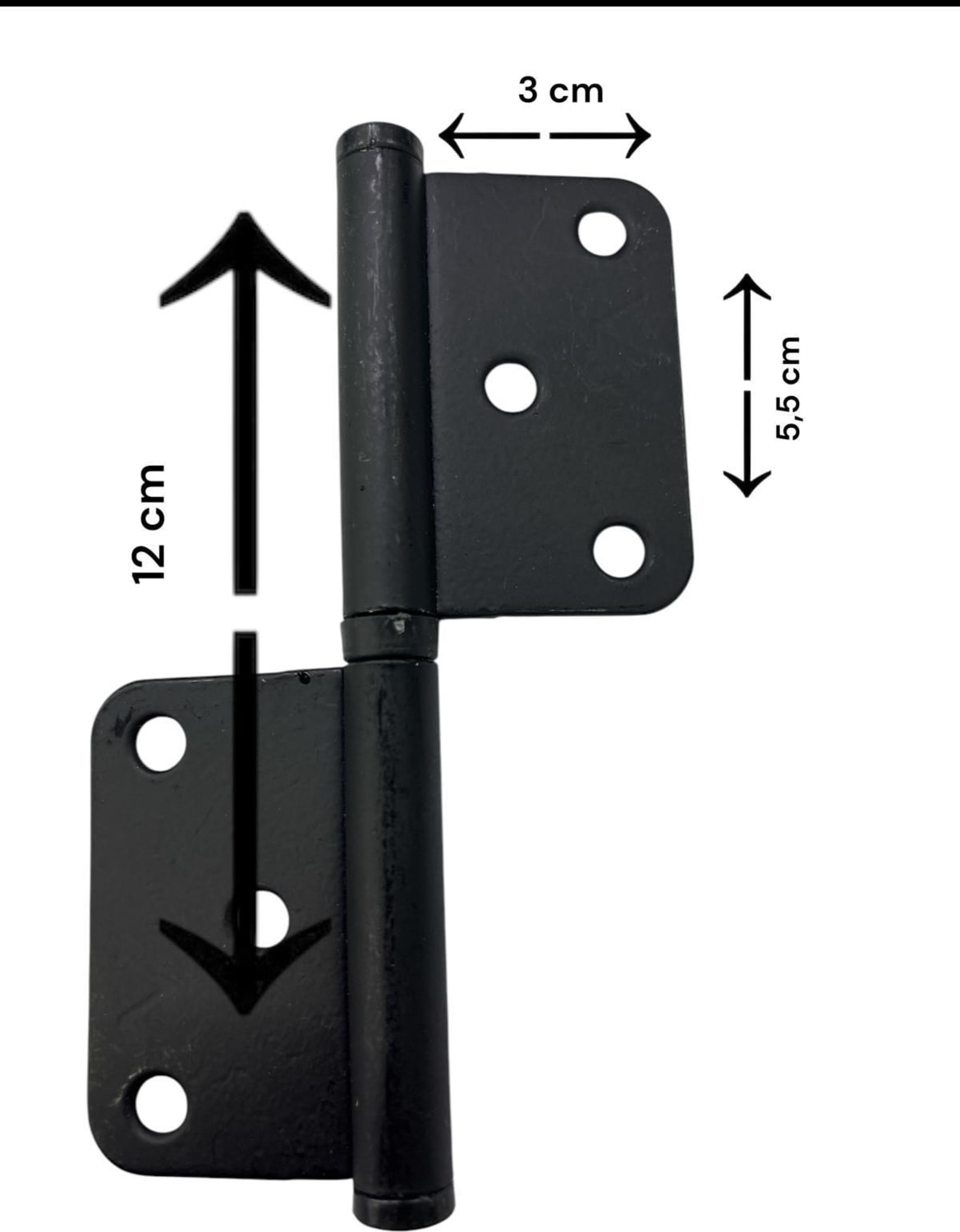 Ennalbur 12 cm Siyah Yönsüz Cerman Menteşe