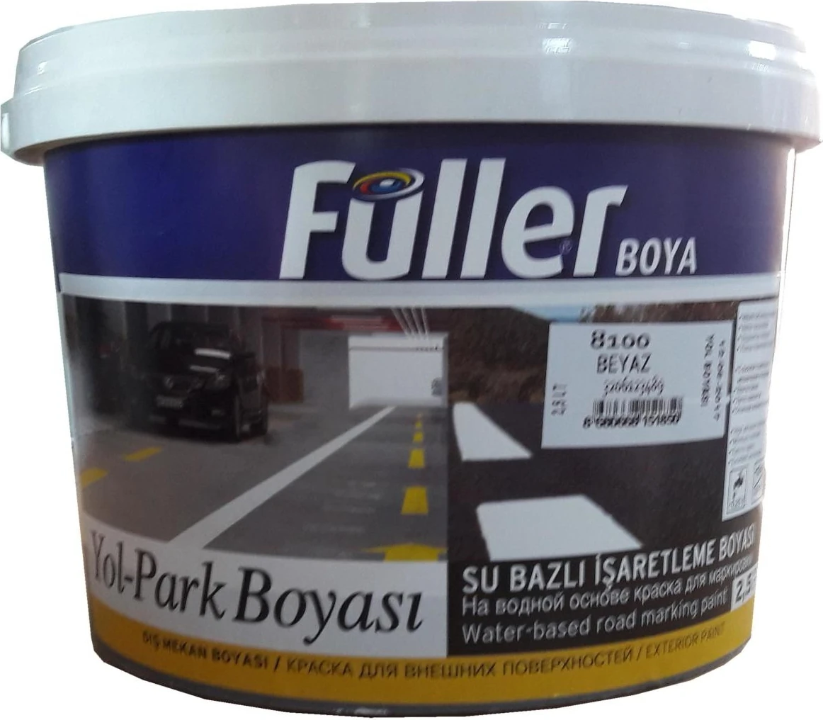 Beyaz Yol Çizgi Boyası 2,5 Litre Su Bazlı