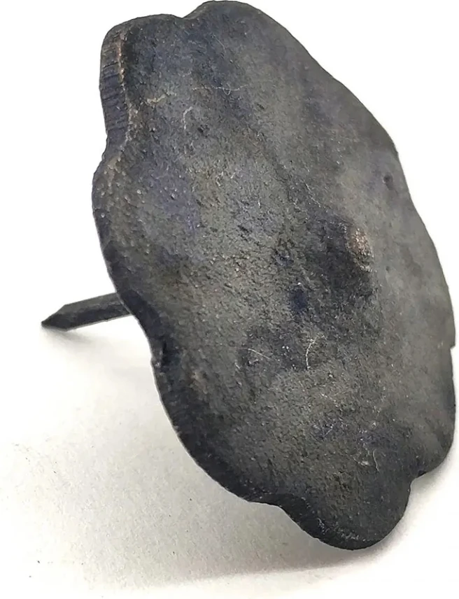 Antika Tarz Dekoratif Pirinç Çiçek Kabara - 40 Mm, Oksit