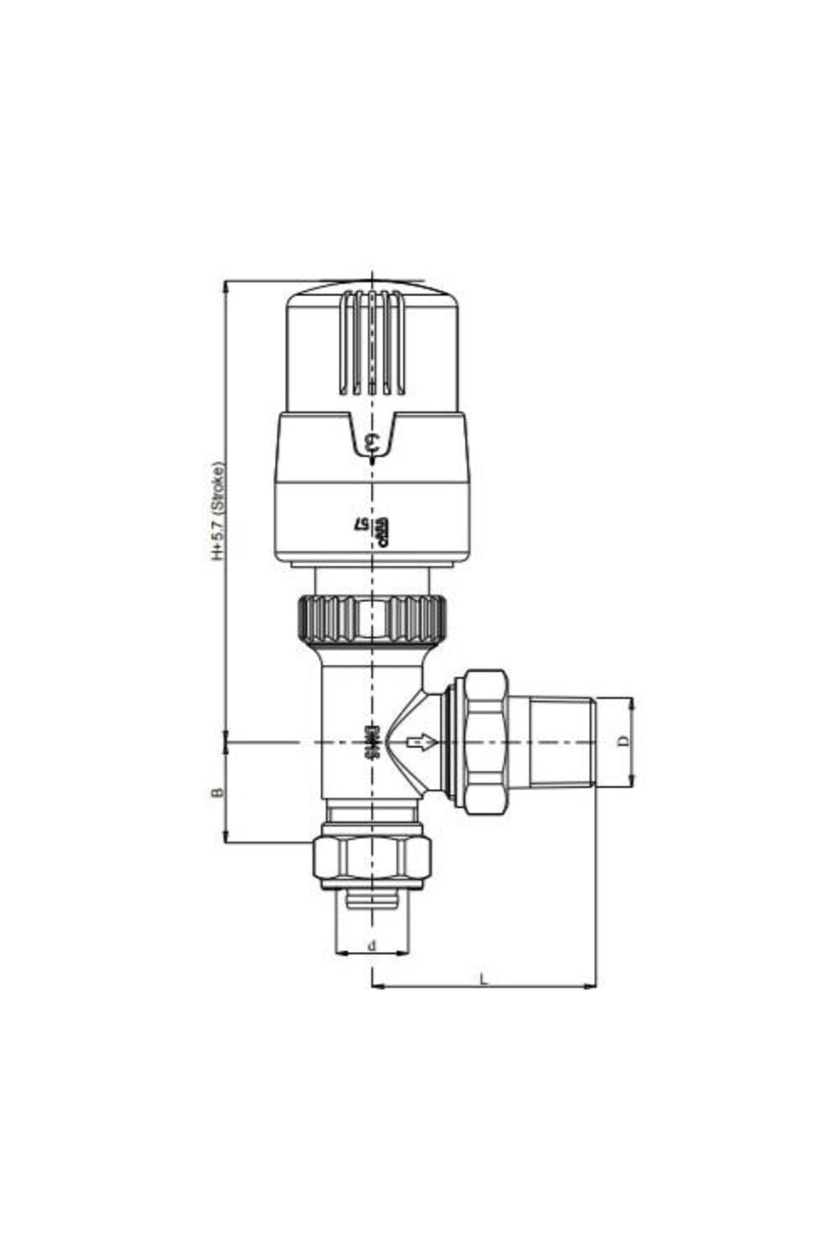 Termostatik Radyatör Valfi Köşe Pex Trv4 16x2 602120780
