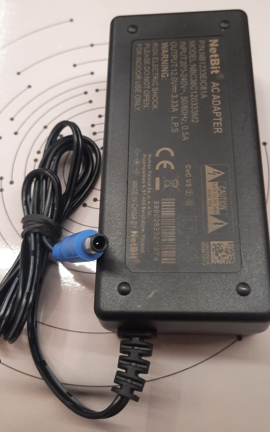 12V 3.33A LED , Monitör ve Modem Adaptörü