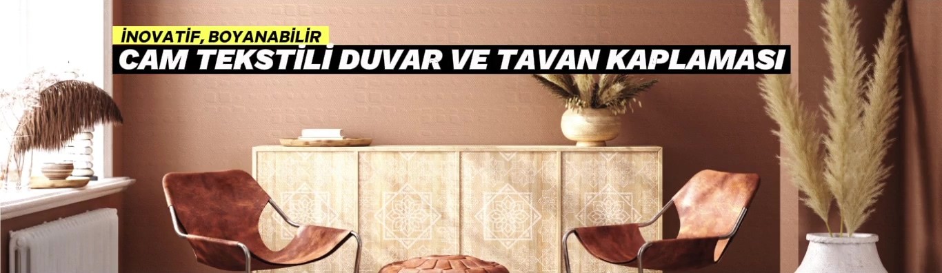 İNOVATİF, BOYANABİLİR CAM TEKSTİLİ DUVAR VE TAVANKAPLAMASI - HC02- 25 metre