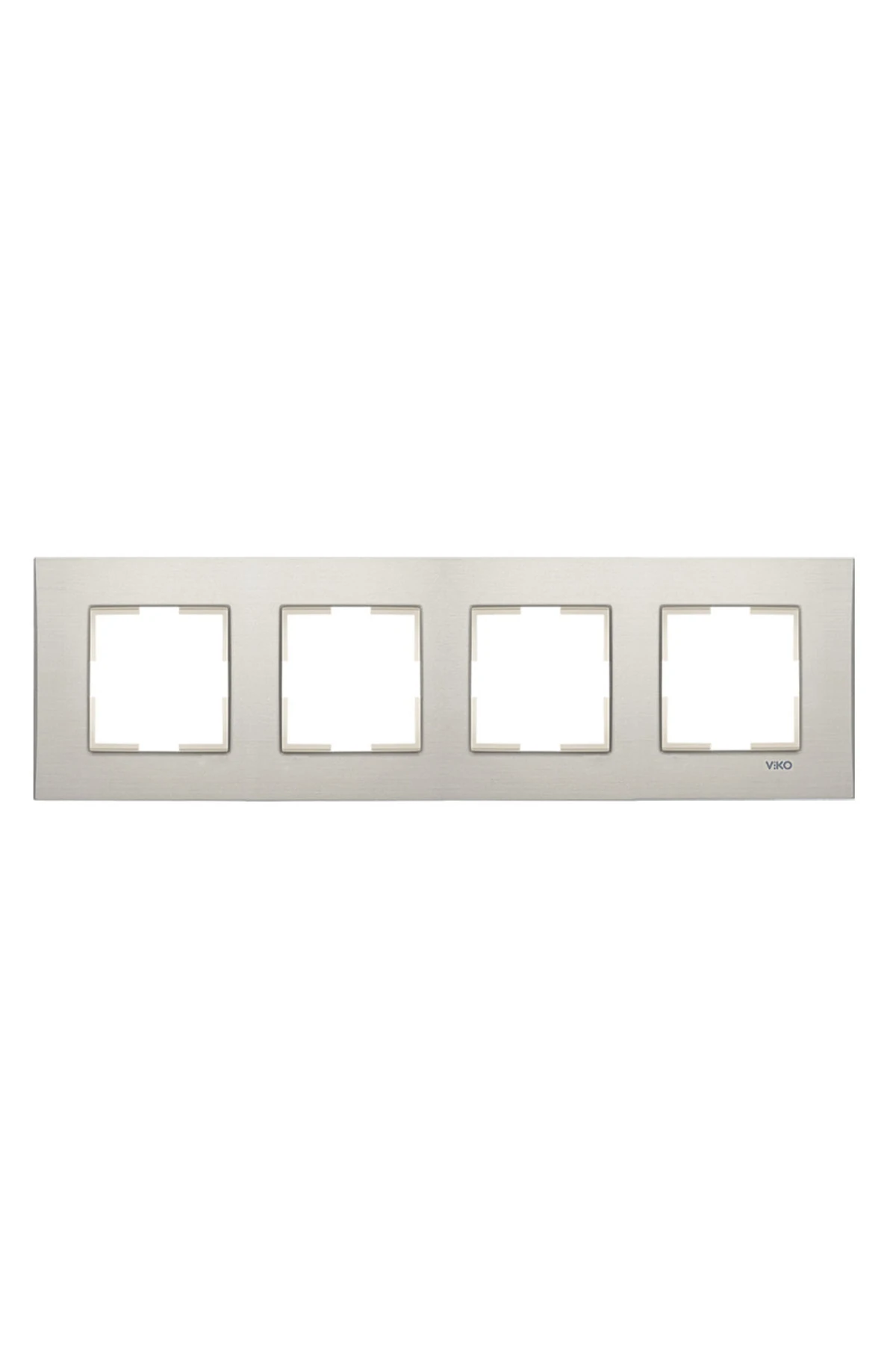Viko 92192324 Novella Eloxal Gümüş Dörtlü Çerçeve