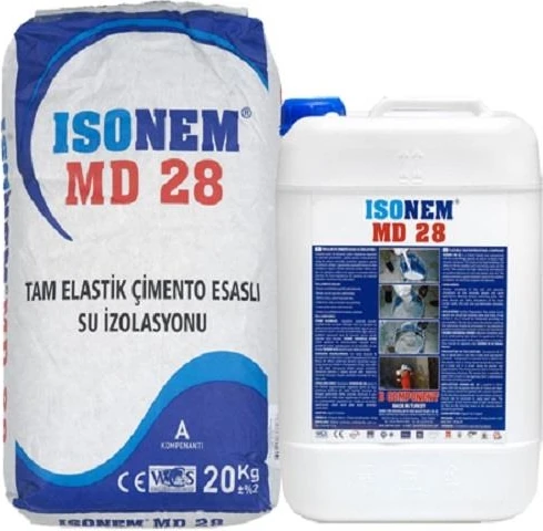 Isonem MD28 Tam Elastik Çimento Esaslı Su Izolasyonu 30 kg Set