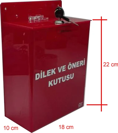 Kırmızı Ortaboy Dilek Öneri Kutusu