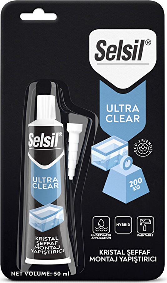 Ultra Clear Montaj Yapıştıcı Şeffaf 50 ml