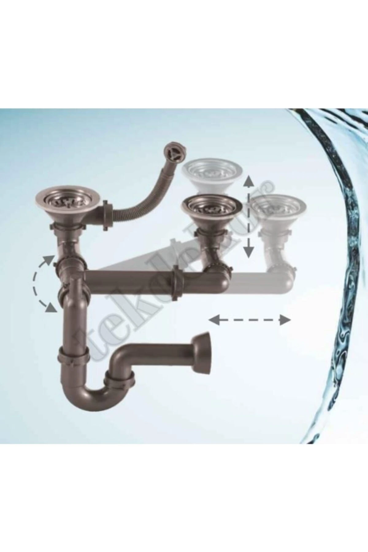 1,5 Gözlü Evye Sifonu