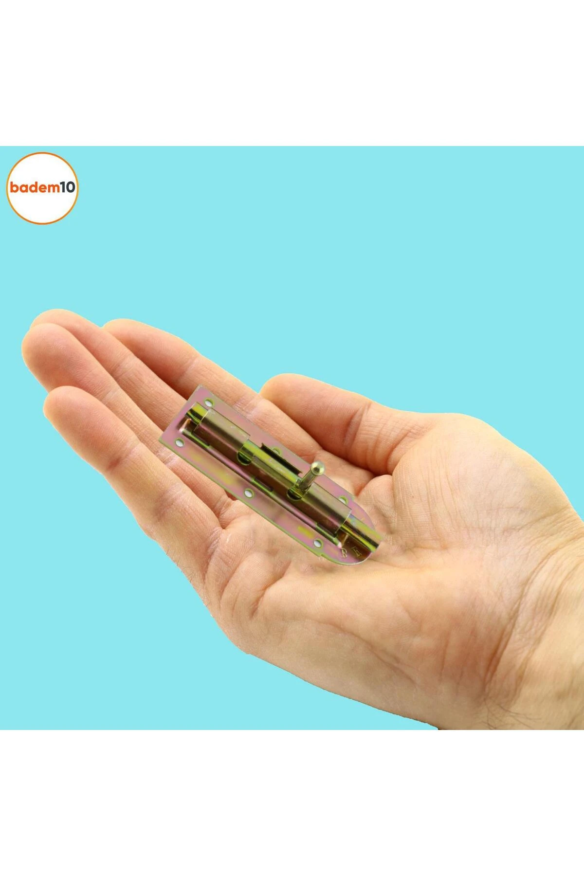 Mavzer Sürgü Kilit No:8 Kadmiyum 35x95 mm Kapı Pencere Emniyet Mandalı Kilidi