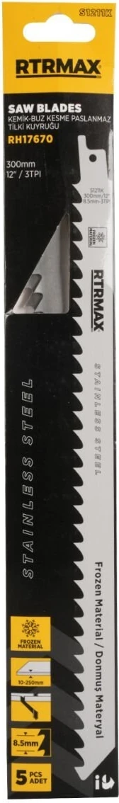 RH17670 Kemik - Buz Kesme Paslanmaz Tilki Kuyruğu - 1211K Model 300 mm - 5 Adet