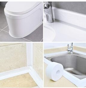 OZKUVVET Duş Pvc Lavabo Küvet Tezgah Kenar Banyo Mutfak Pencere 3,2 mt Su Sızdırmaz Geçirmez Yalıtım Bant