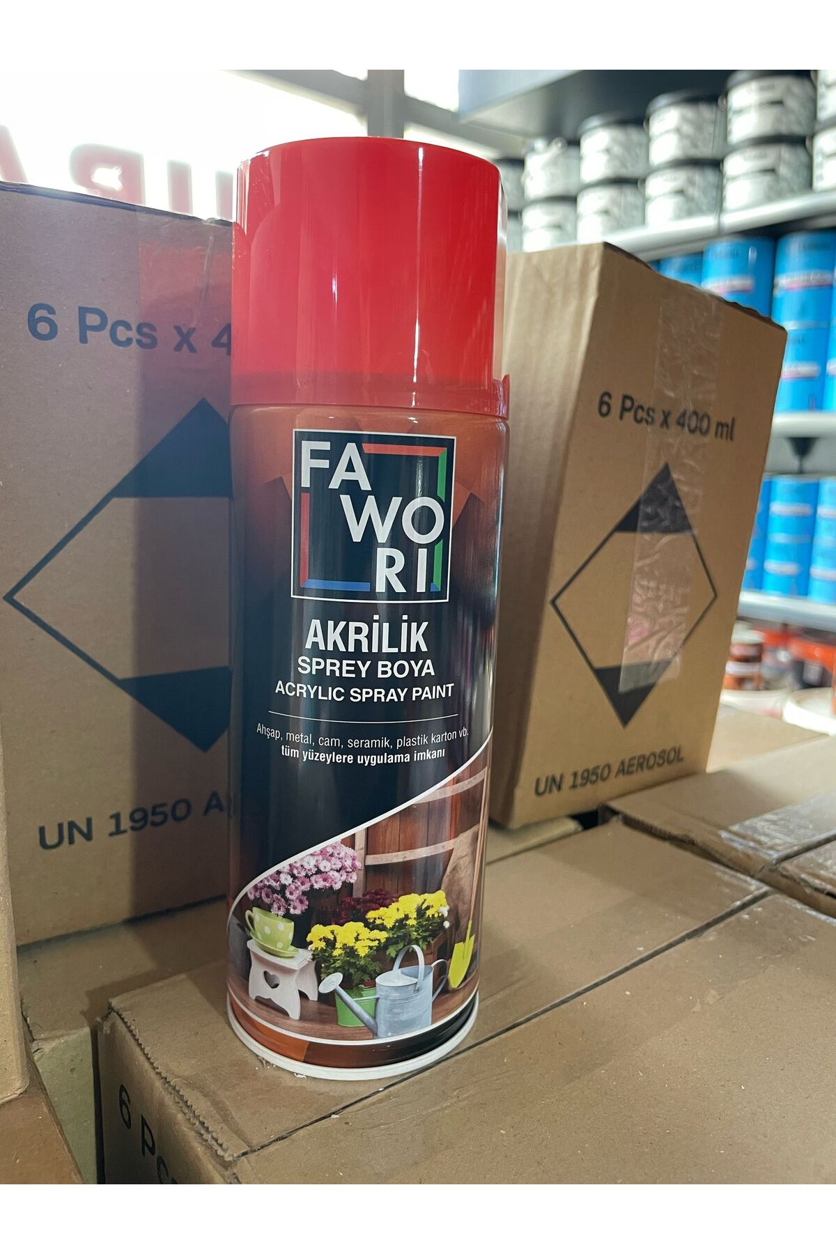 FAWORİ Makine kırmızısı sprey boya