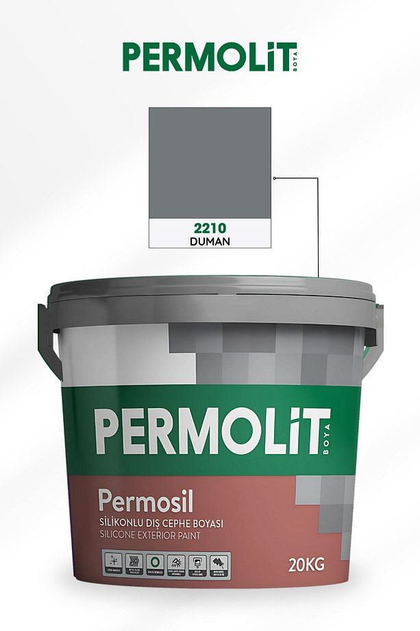 Permosil Silikonlu Dış Cephe Boyası, Uzun Ömürlü Koruma, | 3,5Kg - 10Kg - 20Kg