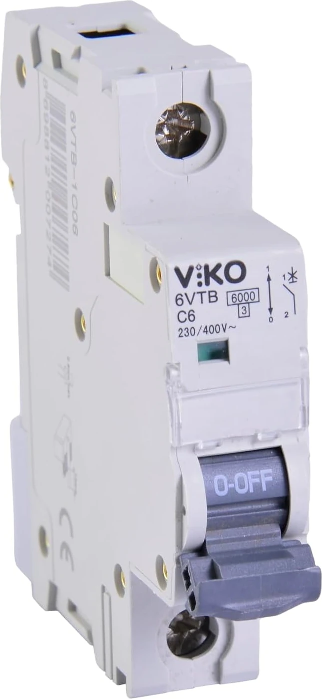 6VTB-1C06 Otomatik Sigorta 6ka C Tipi 1 Kutup 06A