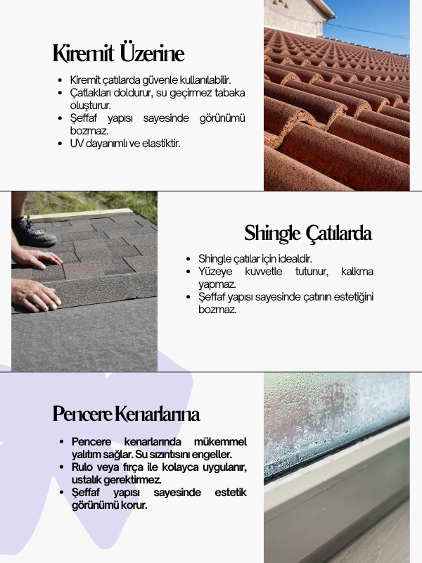 Su Kesen Şeffaf Zırh Su Yalıtımı–kılcal Çatlak Doldurur, Kiremit, Shingle, Ahşap, Beton ve Şap Için 1 kg