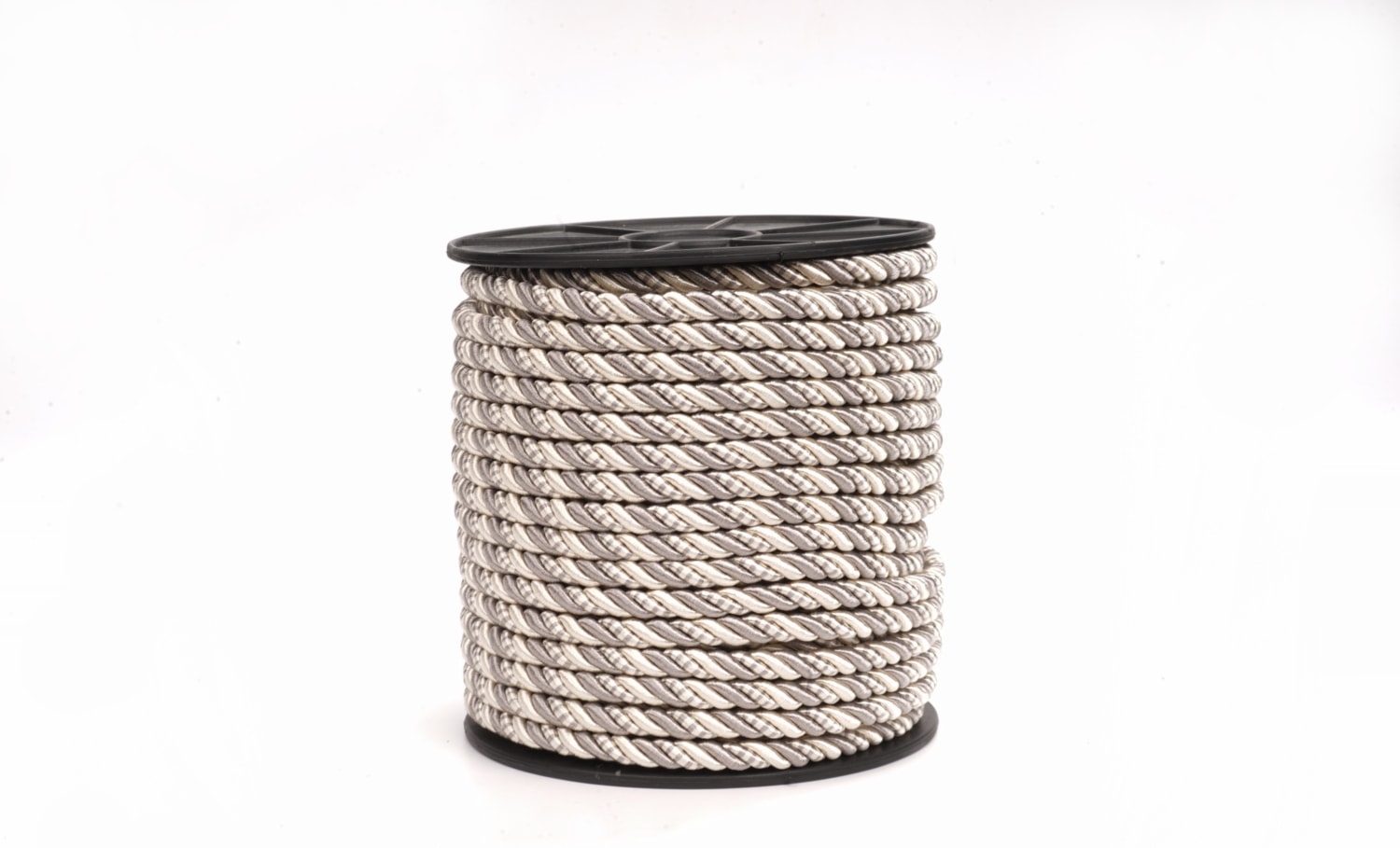 Polyester Kordon İp 10mm 50metre- Gri/ Krem