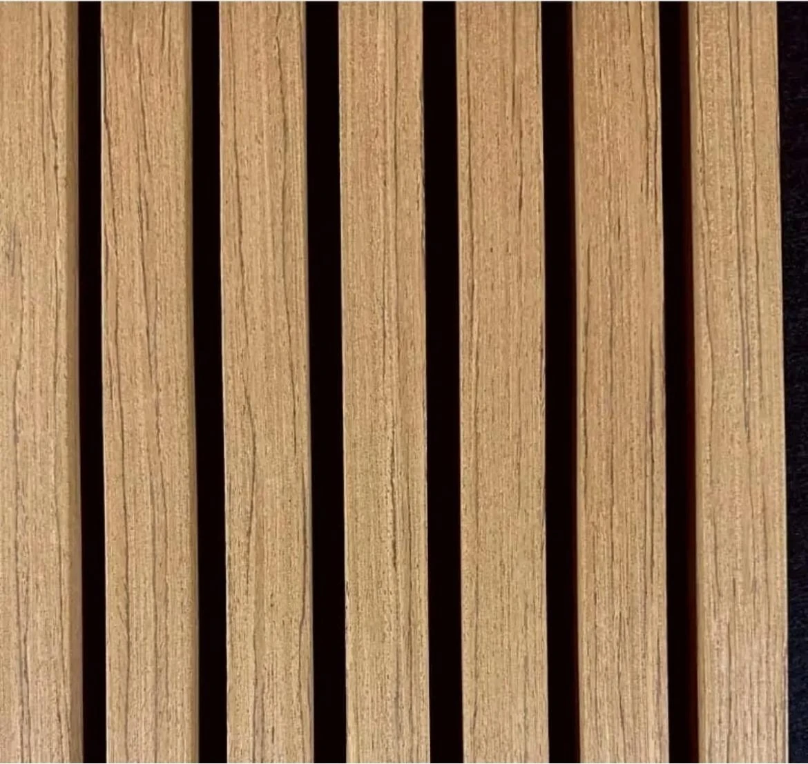 60X275 cm Teak Renk Akustik Duvar Paneli / 4mm Keçe / 9mm Çıta